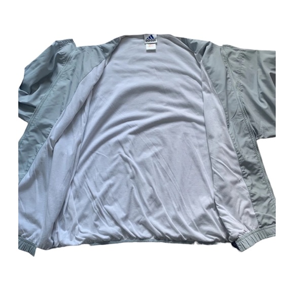 Adidas Track Jacket Mens 42/44 Large Full Zip Powder Blue Long Sleeve - Picture 3 of 10